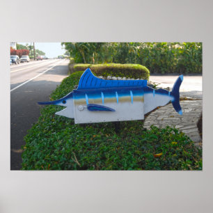 Póster Cajón de correo Swordfish en la Isla de Hawaii