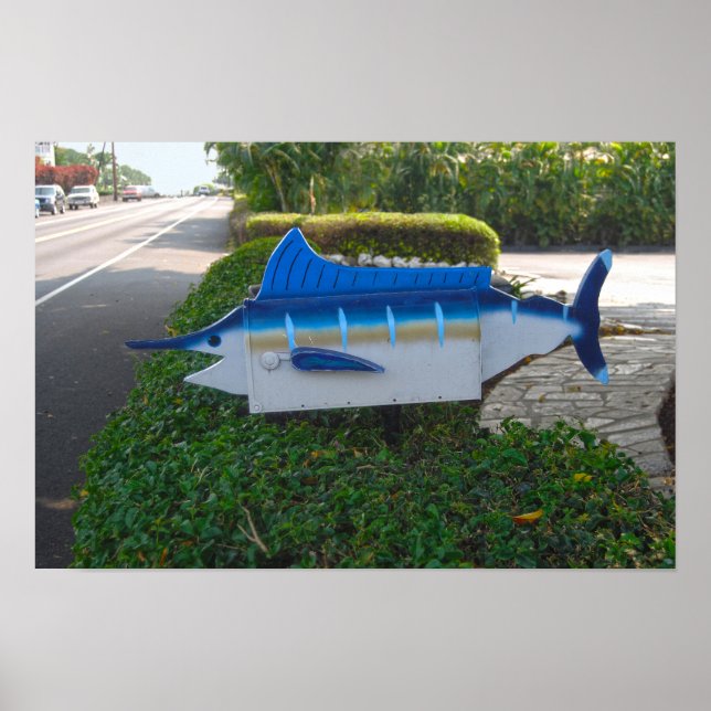Póster Cajón de correo Swordfish en la Isla de Hawaii (Frente)
