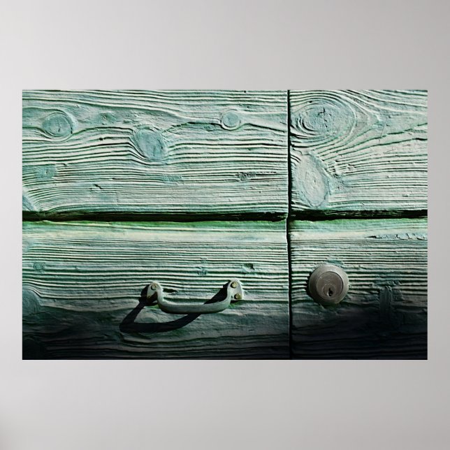 Póster Cajón de madera marrón (Frente)