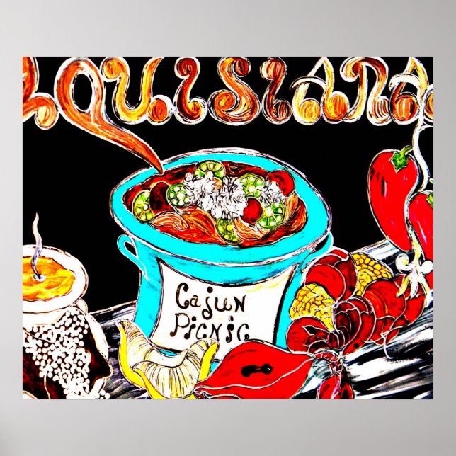 PÓSTER CAJUN PICNIC ART POSTER (Frente)