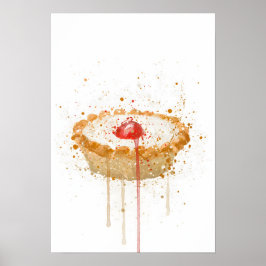 Póster Cake Wall Art Print 'Cherry Bakewell'