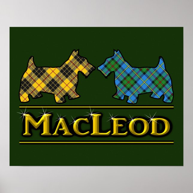 Póster Cal MacLeod Tartan Scottie Dogs (Frente)