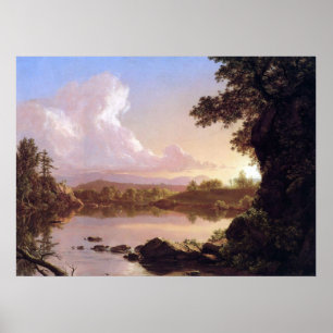 Póster Cala de Catskill por la iglesia de Federico Edwin