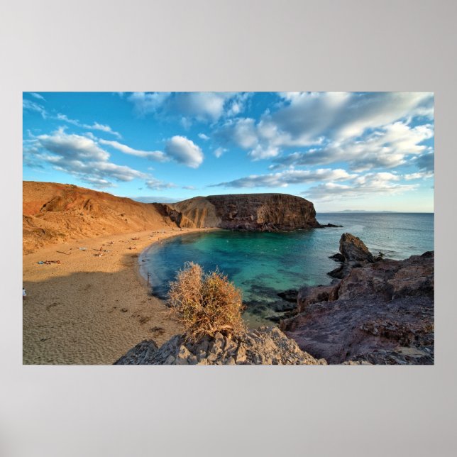 Póster Cala de playa de Lanzarote (Frente)