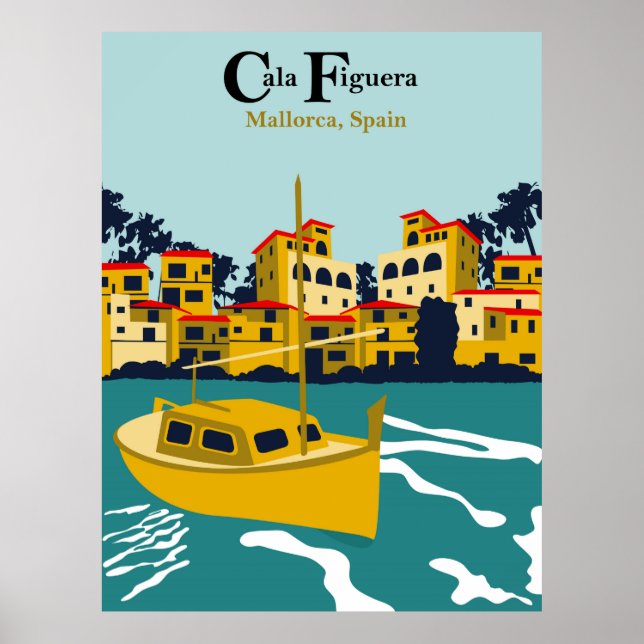 Póster Cala Figuera, Mallorca, España (Frente)