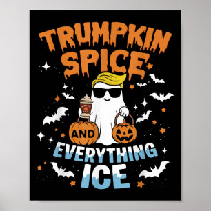 Póster Calabacín Sce y todo hielo cae otoño Hallow