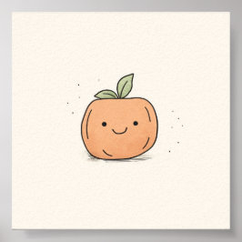 Póster Calabaza acuática Cute Kawaii