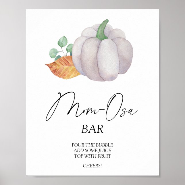 Póster Calabaza acuática \ Poster de barra Mon-osa (Frente)