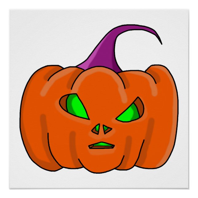 Póster Calabaza Alien de Halloween (Anverso)