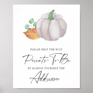 Póster Calabaza - Ayuda a los futuros padres ocupados