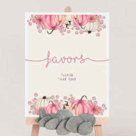 Póster Calabaza Baby Shower favorece al Rótulo