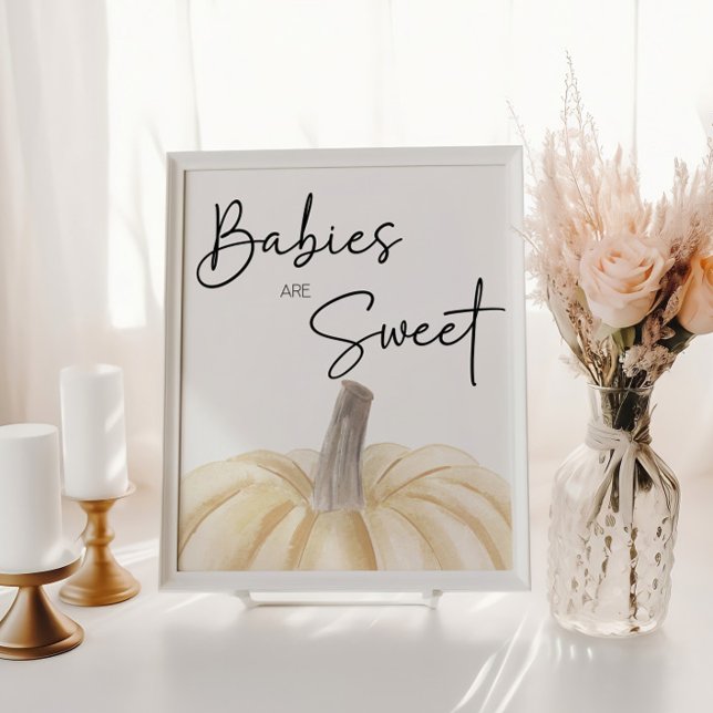 Póster Calabaza Baby Shower Los bebés son dulces (Subido por el creador)