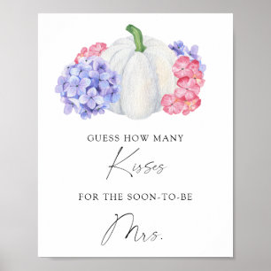 Póster Calabaza blanca - cuantos besos juego de baby show