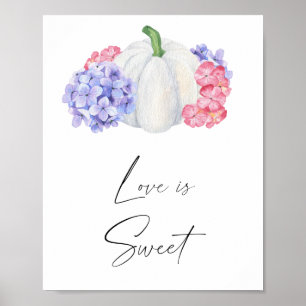 Póster Calabaza blanca - el amor es dulce, toma un regalo