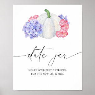 Póster Calabaza blanca - ideas para una noche de cita. Ta