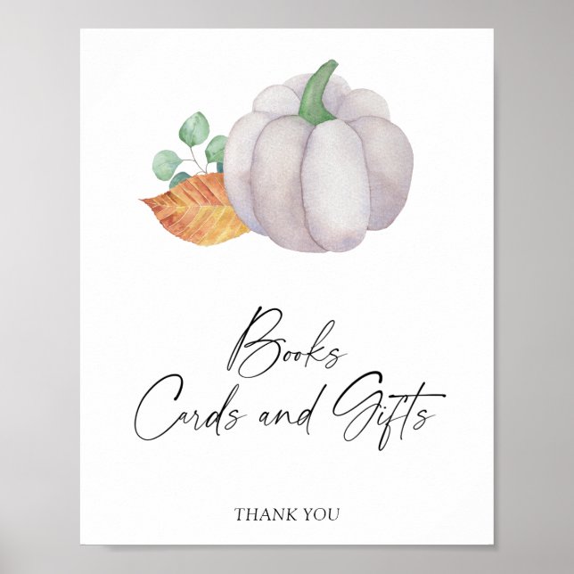 Póster Calabaza blanca - TARJETAS DE LIBROS Y Poster DE R (Frente)