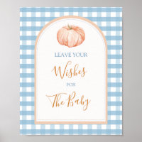 Calabaza Boho Blue Gingham quiere bebé