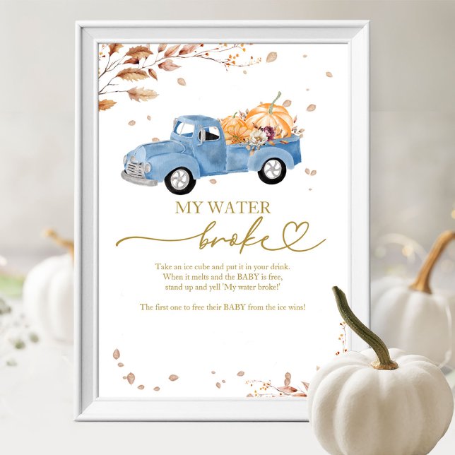 Póster Calabaza Cae Baby Shower Mi juego de los rompimien (Subido por el creador)
