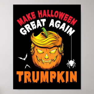 Póster Calabaza Cara De Trumpkin Haz Que Halloween Sea Ge