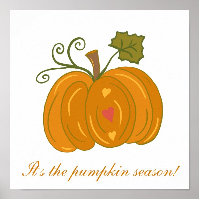 Póster Calabaza clásica grande (Frente)