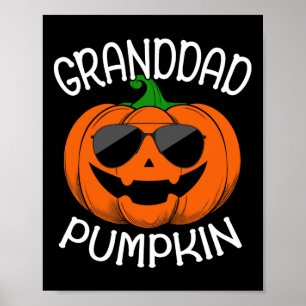 Póster Calabaza De Abuelo Usa Sungles Coincidiendo Con El