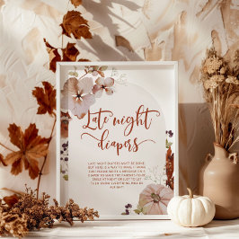 Póster Calabaza de arco de otoño Poster del juego de paña