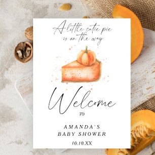 Póster Calabaza de cerdo otoño bienvenida fiesta de ducha