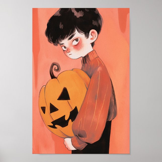 Póster Calabaza de Halloween (Frente)