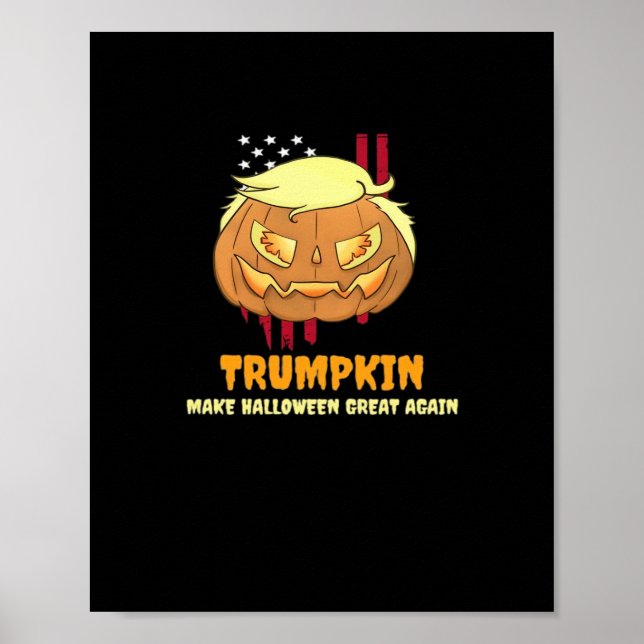 Póster Calabaza de Halloween, Halloween-Trumpkin (Frente)