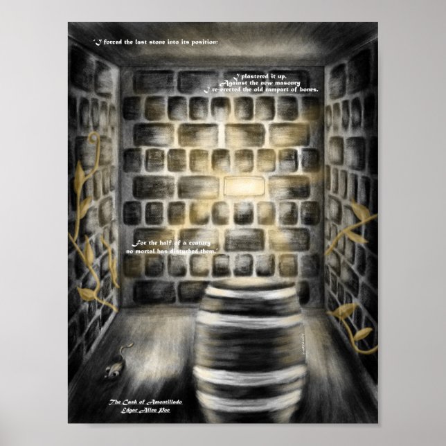 Póster Calabaza de Halloween La Cava del Amontillado Impr (Frente)