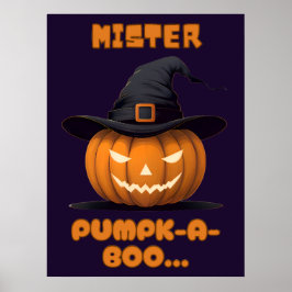 Póster Calabaza de Halloween Mister Pumpk-A-Boo