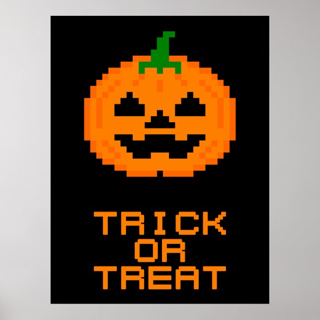 PÓSTER CALABAZA DE HALLOWEEN - TRUCO O TRATO (Frente)