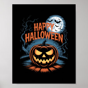 Póster Calabaza de Jack Halloween espeluznante