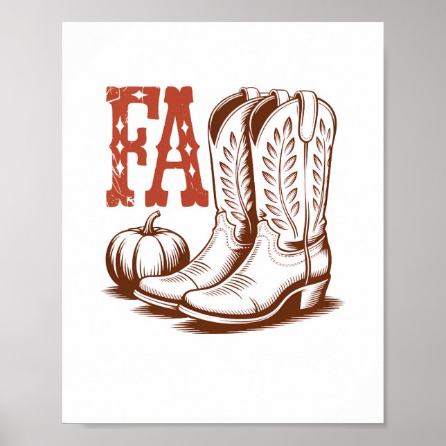 Póster Calabaza de Nova Caída Otoño (Frente)