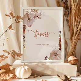 Póster Calabaza de otoño de Boho Favor tomar Poster