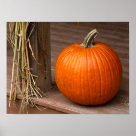 Póster Calabaza de Otoño en el Pórtico