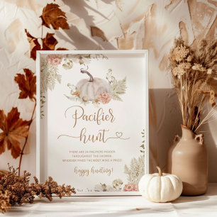 Póster Calabaza de otoño Pacificador caza bebé Poster de