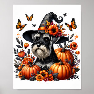 Póster Calabaza de perro Schnauzer en miniatura de Hallow