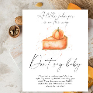 Póster Calabaza de tarta cortada - No digas Poster de beb