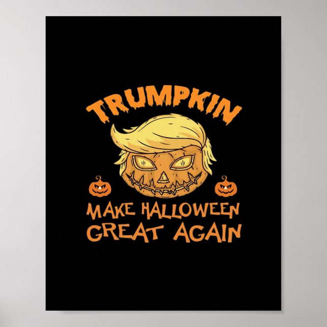 Póster Calabaza de Trumpkin Halloween (Frente)