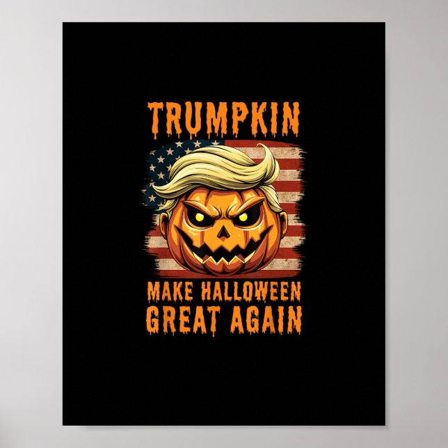Póster Calabaza de Trumpkin Halloween hace que Halloween  (Frente)