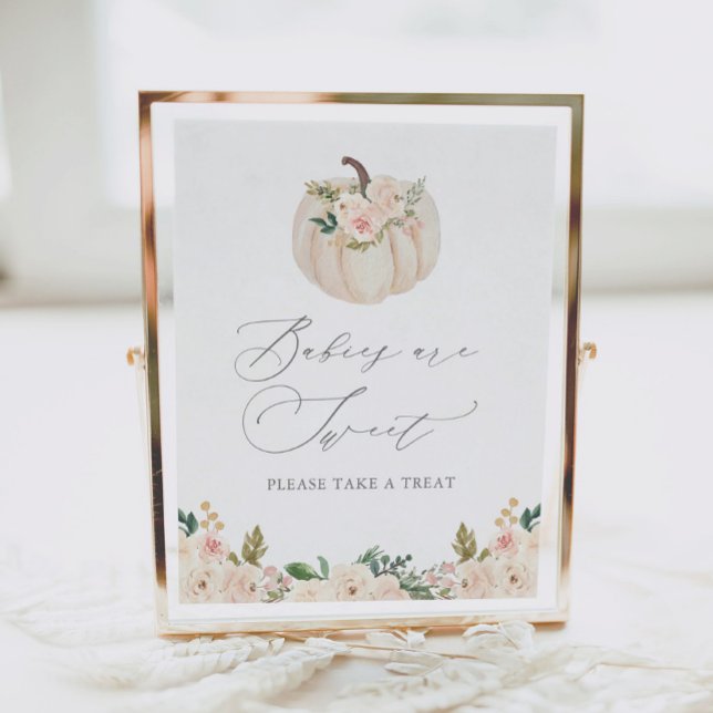 Póster Calabaza de verdor floral Baby Shower trata al Rót (Subido por el creador)