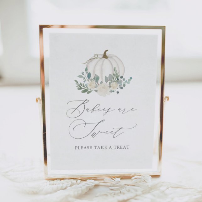 Póster Calabaza de verdor floral Baby Shower trata al Rót (Subido por el creador)