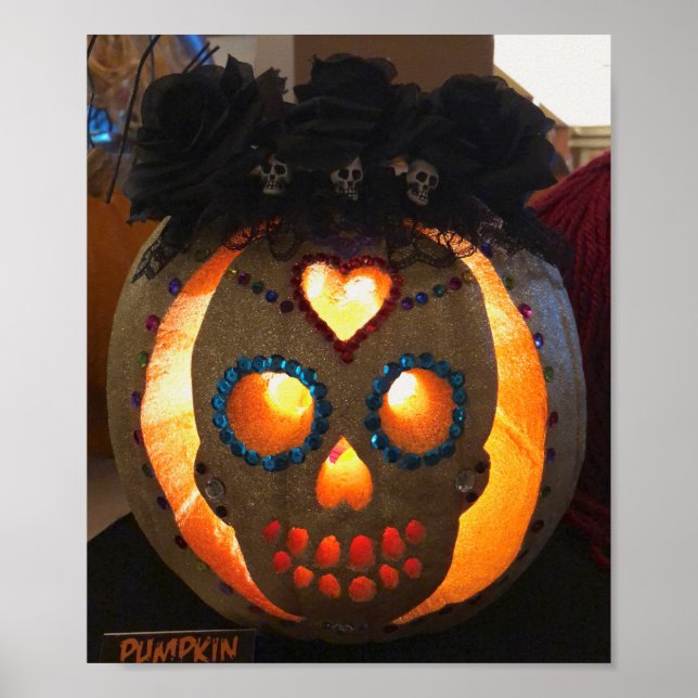 Póster Calabaza del Día de Muertos (Frente)