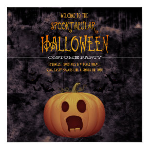 Póster Calabaza del Partido Halloween Spooktacular