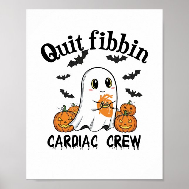 Póster Calabaza divertida de Boo-Ghost de la tripulación  (Frente)