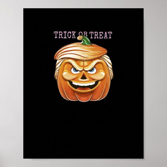 Póster Calabaza Donald, divertida Halloween asusta clásic (Frente)