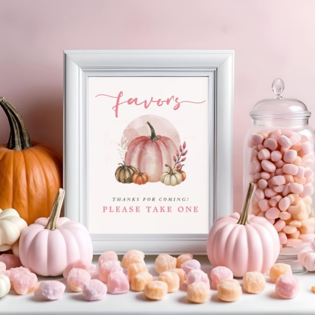 Póster Calabaza dulce rosa Chica Bebé Favor De Ducha Aquí (Subido por el creador)