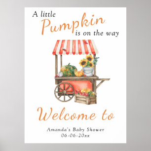 Póster Calabaza en camino de la ducha de bienvenida