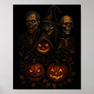Póster Calabaza espeluznante de Halloween espeluznante Br